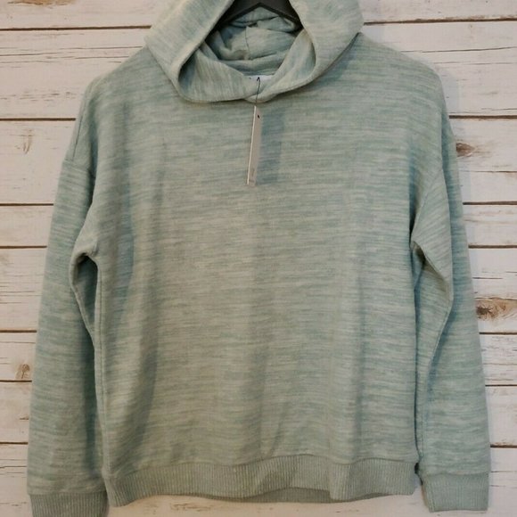 Magaschoni NWT Lagoon Heather Pull-On Hoodie - Picture 2 of 7